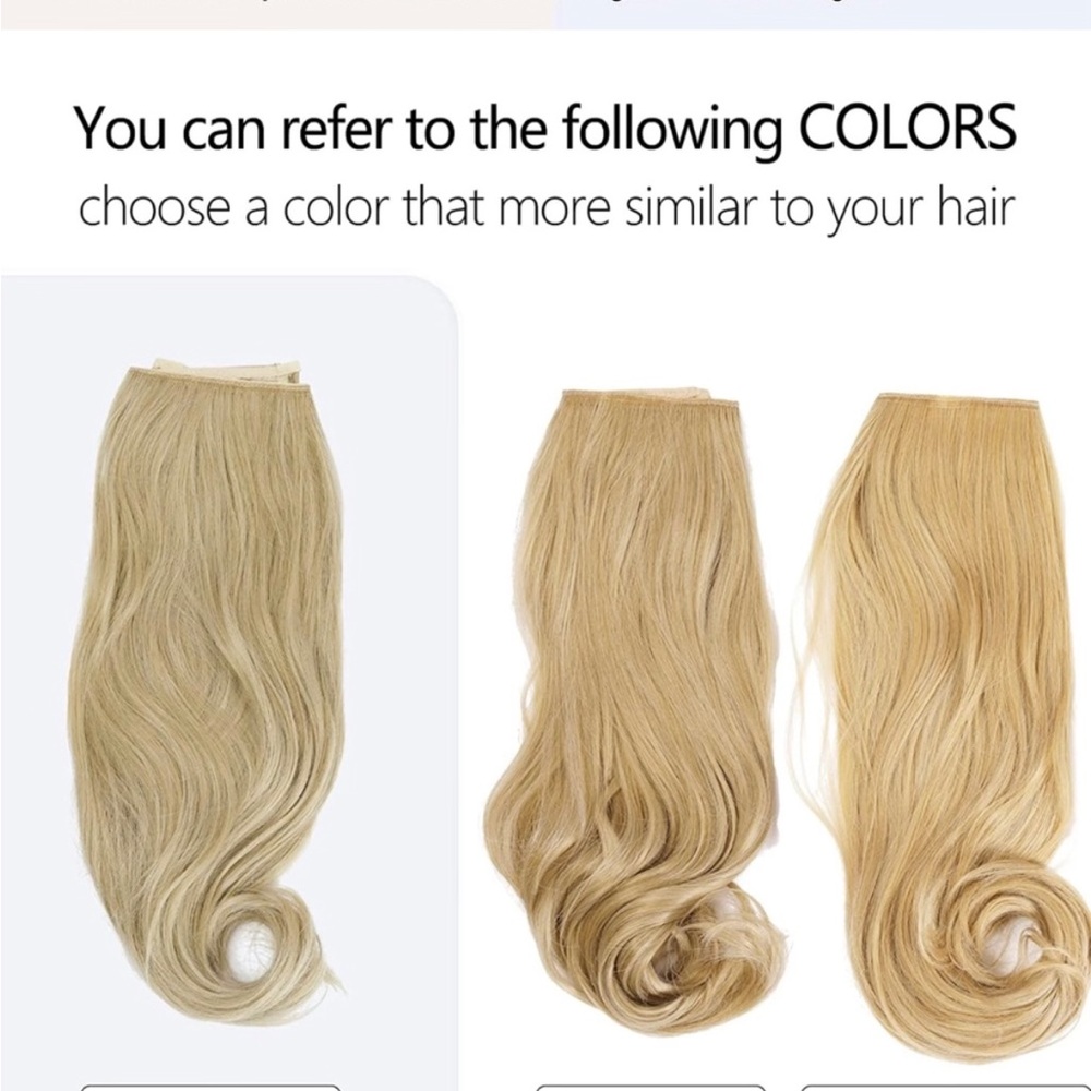 Light Blonde 22” HALO Hair Extensions - Natural Wave